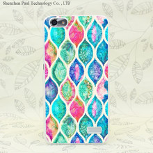 1758W font b Tartan b font Hard Transparent Case Cover for Huawei P6 7 8 Lite