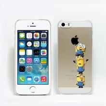 Super Hot Minions Design For iphone 5 5S Case Hard Transparent Cover For iphone5 5S