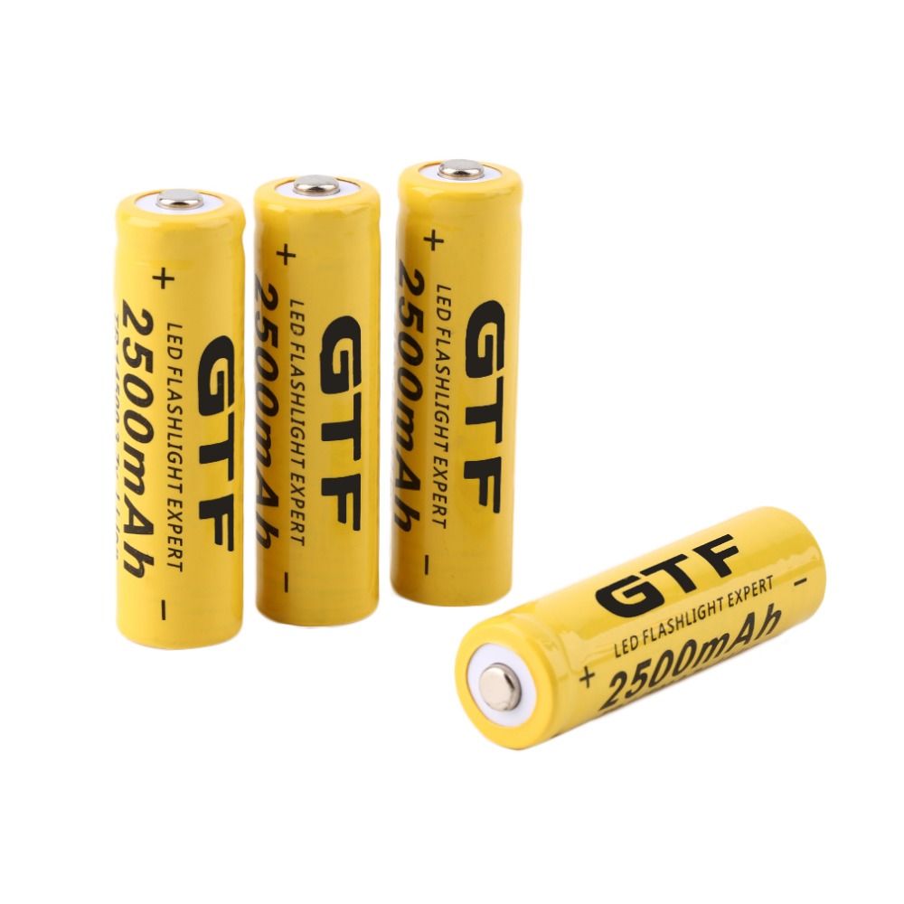 New 4 pcs/set 14500 battery 3.7V 2500mAh rechargeable liion battery for Led flashlight batery litio battery Wholesale