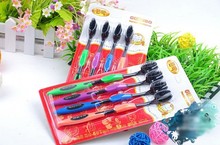 Free shipping nano soft toothbrush nano bamboo Anion Charcoal health adult toothbrush high quality 8pcs/2packs/1lot