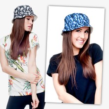 Top Quality 2015 Summer Bucket Hats For Women 3D Fashion Galaxy Printed Fishing Hats Casual Cotton