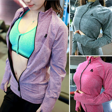 2016 Dry Quick Women Sport Jackets for Running Gym Fitness Long Sleeve Basic Jacket Zipper Outerwear Slim Coats S/M/L