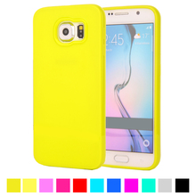 Candy Color Silicone TPU Gel Soft Case Rubber Material Soft Back Cover For Samsung Galaxy S6 G9200 G920F Shockproof Phone Bag