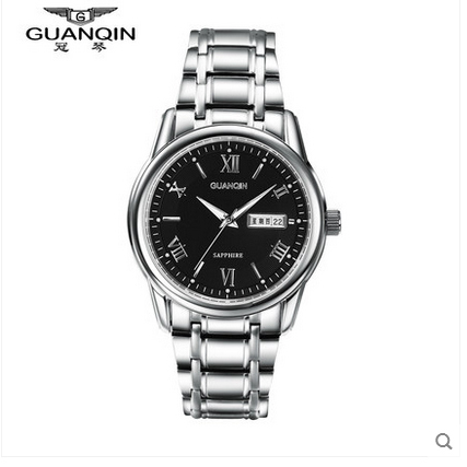 Top Brand Luxury GUANQIN Waterproof Fashion Quartz Watches Men 2015 Sapphire Mirror Luminous Wristwatch Men Watch