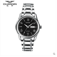 Top Brand Luxury GUANQIN Waterproof Fashion Quartz Watches Men 2015 Sapphire Mirror Luminous Wristwatch Men Watch relojes hombre