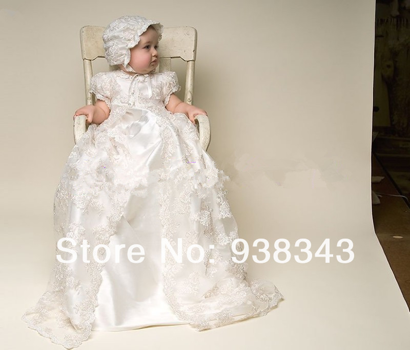 2015 Hot Sale infant Child Silk Lace Christening Gowns ...