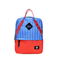 Designer Striped Backpack Women Large Capacity Preppy Style School Bag Ladies Fashion Contrast Color Patchwork Casual