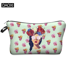 3D Printing Makeup Bags With Multicolor Pattern Cute Cosmetics Pouchs For Travel Ladies Pouch Women Cosmetic Bag