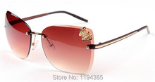 2015 Trendy Fashion Sunglasses Luxury Ladies Butterfly Designer Brand Embellishment Sun glasses Women Glasses Female