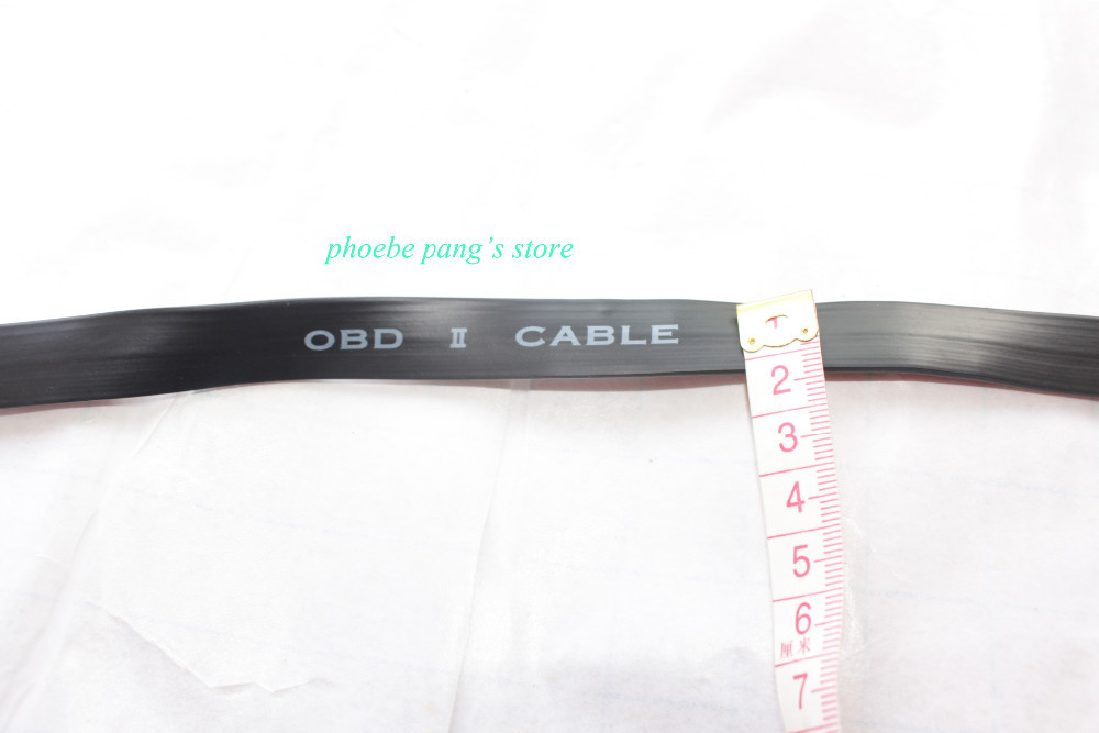 OBD- OBDII OBD II 2 OBD2 16 pin Male to Female Thin and smooth extension cord (1)