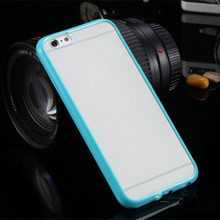 For iPhone6/6s Cases Colorful Super Slim Soft TPU Frame Matting Cver For iPhone6 plus/6s plus Shell Hu577