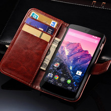 Retro Luxury PU Leather Case For LG Google Nexus 5 E980 D821 D820 Wallet Style Flip Back Cover With Card Holder BOB