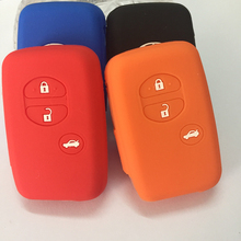 silicone key protection cover for TOYOTA Camry Highlander Prado Crown Land Cruiser Prius Aqua Hilux Rav4