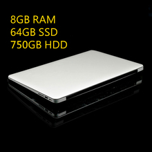 1920X1080P FHD Screen 8GB RAM+64GB SSD+750GB HDD ZET Ultrathin Quad Core Fast Running Laptop Netbook Notebook Computer