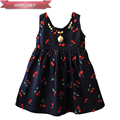 2017 Summer Girl Dress Cute Print Children Princess Dresses Baby A Line Lovely Sleeveless Kids Cotton