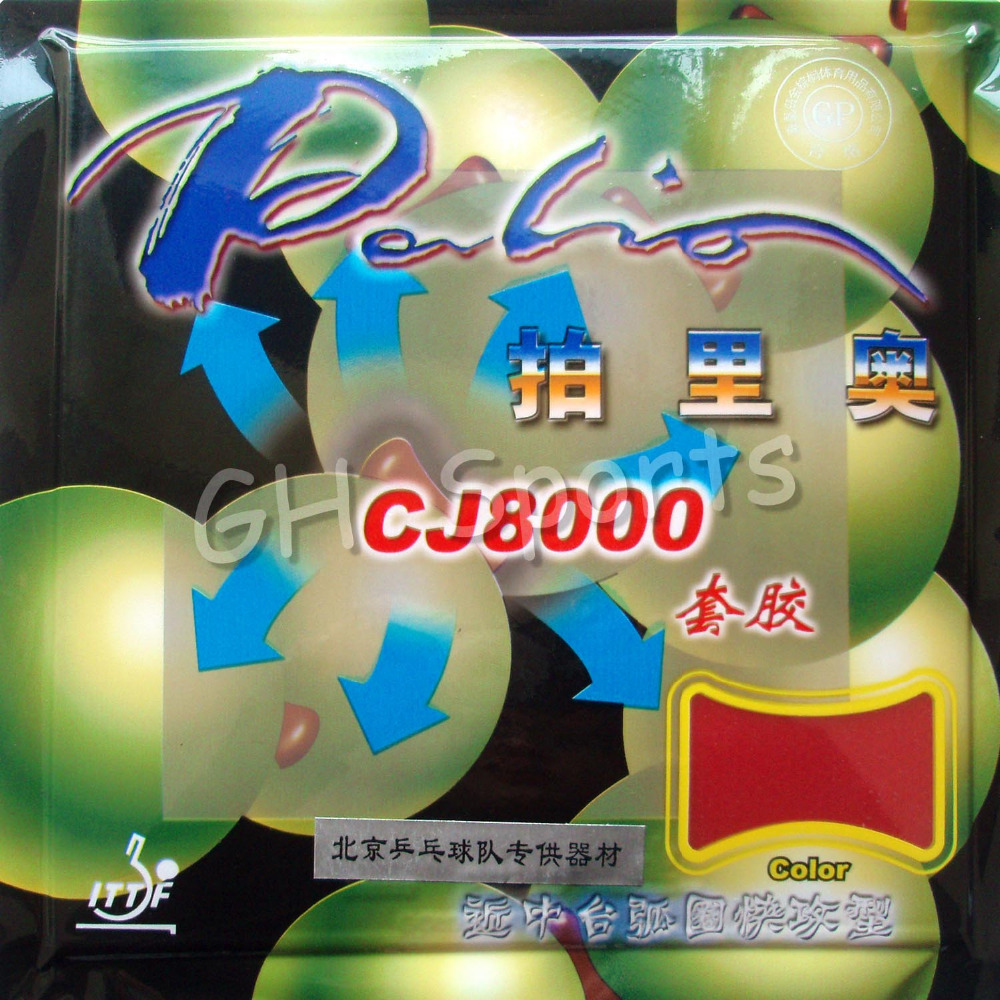 Free Shipping, 2x Palio CJ8000 Pips-In Table Tennis (Ping Pong) Rubber With Sponge (40-42 Degrees)