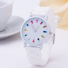 Hot Sale Women Watch 2015 Fashion Geneva Casual Watch Silicone Wristwatch Girls Women Men Quartz Watch