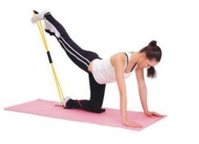 New 2015 Resistance Band Tube Workout Exercise Elastic Band Fitness Equipment Yoga