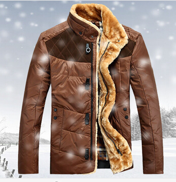 Free delivery man duck feather jacket fur coats in the winter of men s fashion warm