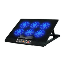 Laptop Cooling Pads The LCD panel adjustable speed USB interface cooler notebook stand laptop cooling pad radiator Six big fan