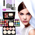 Cosmetic Set 7pcs Makeup Brushes Eyebrow Palette Foundation Palette Blusher Lipstick Make UP Kit FE 8