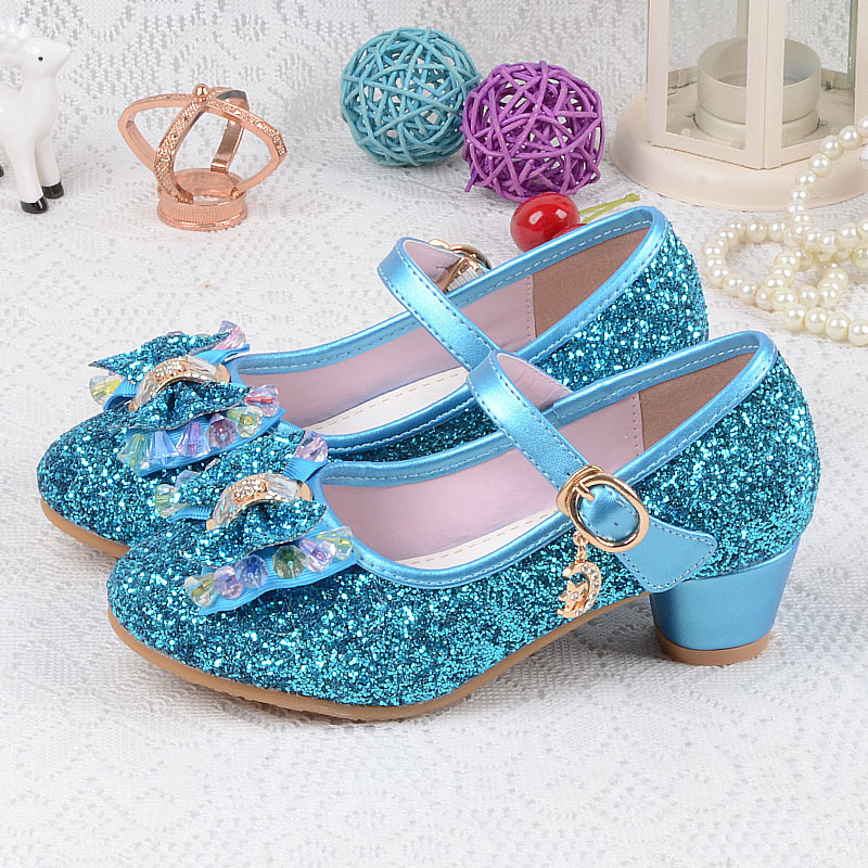 blue high heels for kids