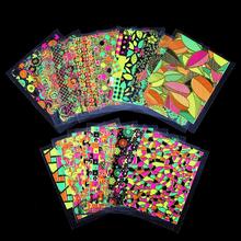24pcs lot Nail Stickers 3d Beauty Sticker for Nails Colorful Leaf Design Nail Art Charms Manicure