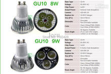 10PCS Led Lamp Dimmable GU10 3W 4W 5W 6W 8W 9W 10W 12W 110V 240V Led