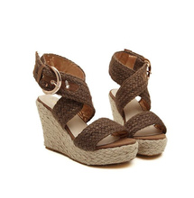 Fashion hot-selling 2014 women’s shoes bohemia knitted wedges high-heeled shoes female sandals gladiator
