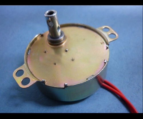 Description Picture 2 of itemBrass Tone Metallic Housing Synchronous Motor 50/60Hz 4W AC 220V 2 Wires