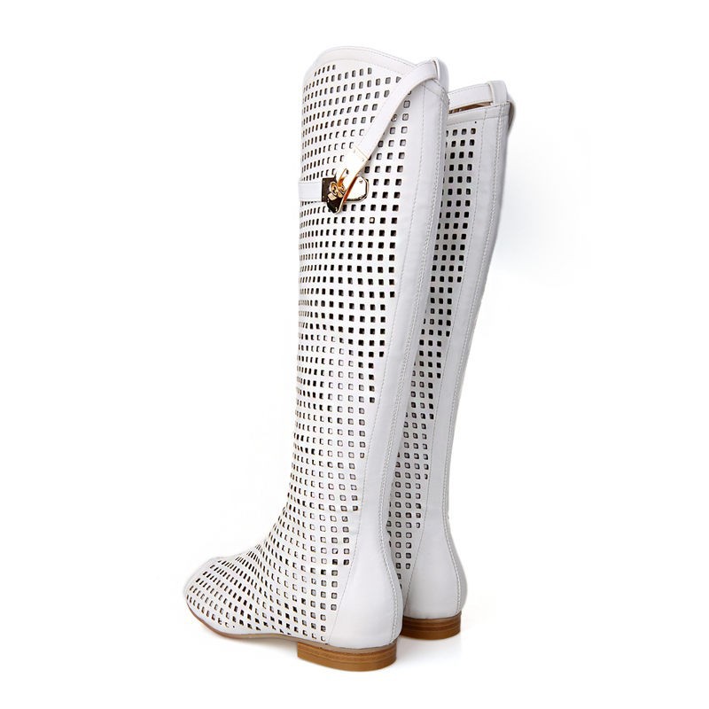 2015 New Women Summer Boots Fashion Buckle Knee High Boots Sexy