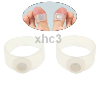 2 Pair of Magnetic Losing Weight Toe Rings White