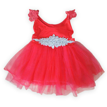 New 2015 summer lace girls dresses with Rhinestone toddler girls princess dress as Christmas Gift for 0-6 years