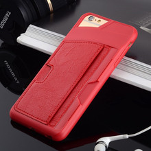 2015 New Arrival Phone Case For iPhone 6 Plus 5 5 Cover With Card Holder Stand