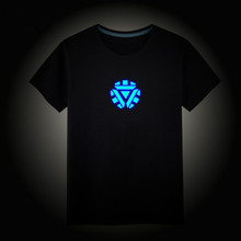 Boys Girls T-Shirt 100% Cotton Night Light T-Shirt Short-Sleeve Luminous T Shirt Summer Tops Suitab Height 100-185CM Children