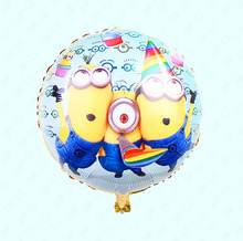 18inch despicable me party minions foil balloons baby boy shower kids birthday decoration, festa de aniversario 1pc