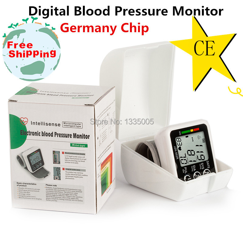 2015 New Health Care Germany Chip Automatic Wrist Digital Blood Pressure Monitor Tonometer Meter for Measuring