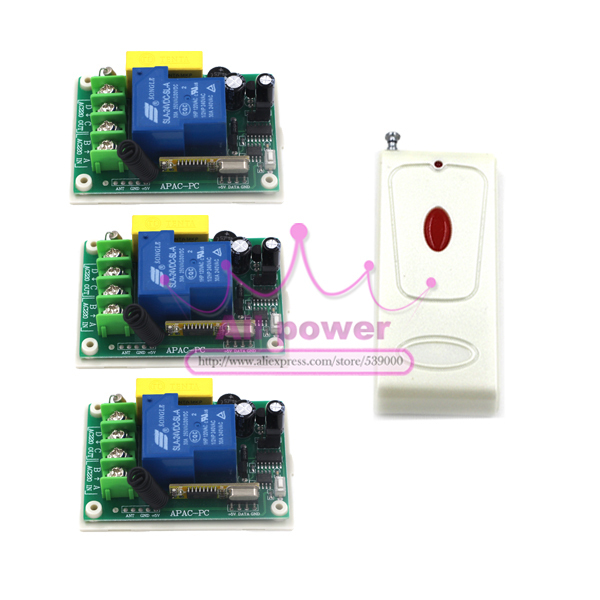 220V Wireless Switch Remote Control System 30A 3000W 315 433 light Lamp LED water pump electrical