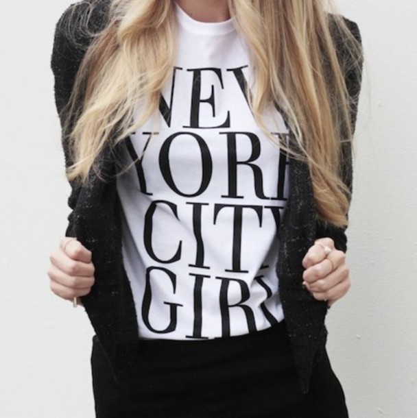 NEW-YORK-CITY-GIRL-Women-Sexy-t-shirt-Summer-Style-Outfits-tumblr ...