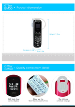 GT Star BM50 unlocked bluetooth mini mobile phone bluetooth Dialer 0 66 inch with Hands free