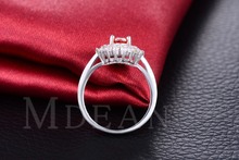 Ruby Jewelry White Gold Filled Rings For Women CZ Diamond Wedding Engagement Bague Luxury Accessories with