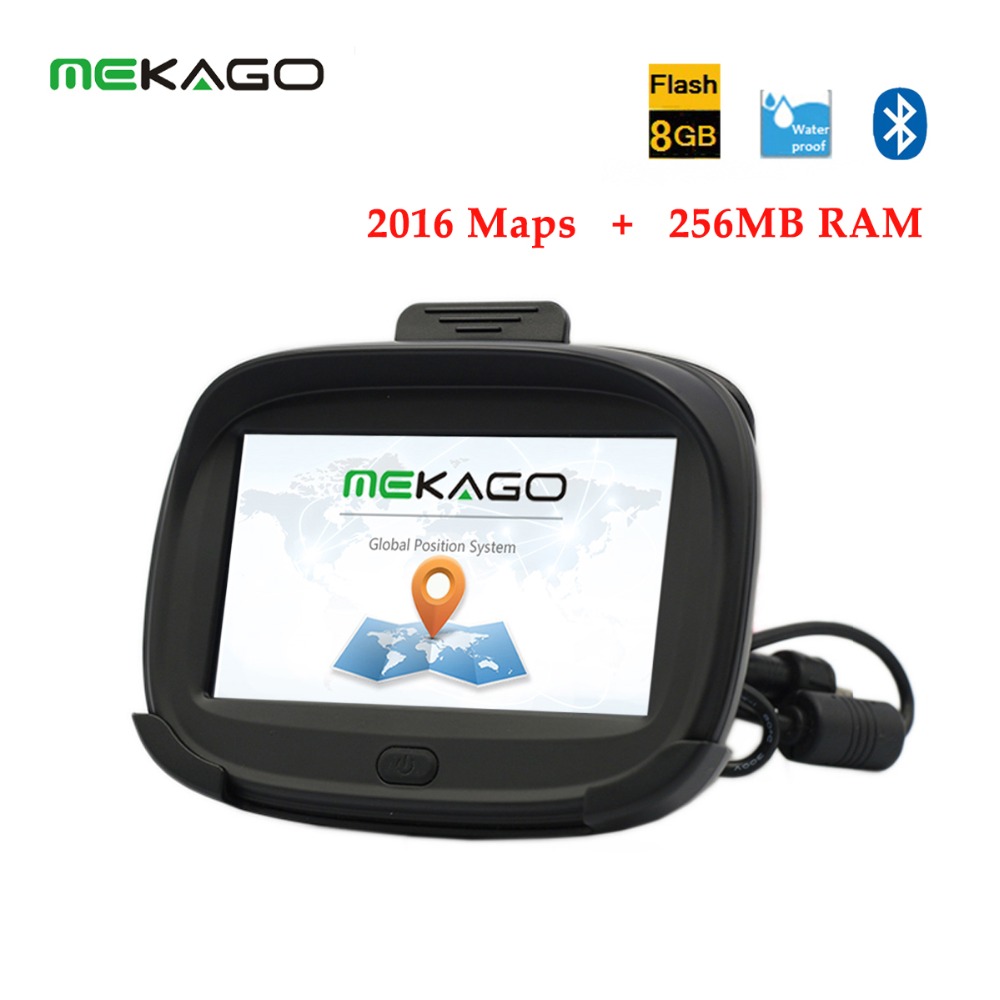 2016 Newest 4 3 inch 256MB RAM Motorcycle Car Bicycle GPS Navigation Waterproof IPX7 8GB Internal