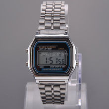 2015 Fashion Retro Vintage Gold Watches Men Electronic Digital Watch LED Light Dress Wristwatch relogio masculino