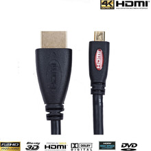 wholesale 300pcs/lot 1M MICRO HDMI to HDMI cable with Ethernet Gold Plated for Cell phones 2M for win8 4kx2k