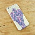 Henna Clear Hardcover Elephant Paisley Clear Plastic Cover Case for iPhone 4 4s 5 5s 5c