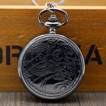 2016 New Black Case Doctor Who Fob Watch Cool High Quality Pocket Watch For Men/Women/Girl/Boys