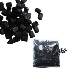 Delicate Plastic Tire Valve Stem Caps Bag of 100 Black May25 Hot Selling