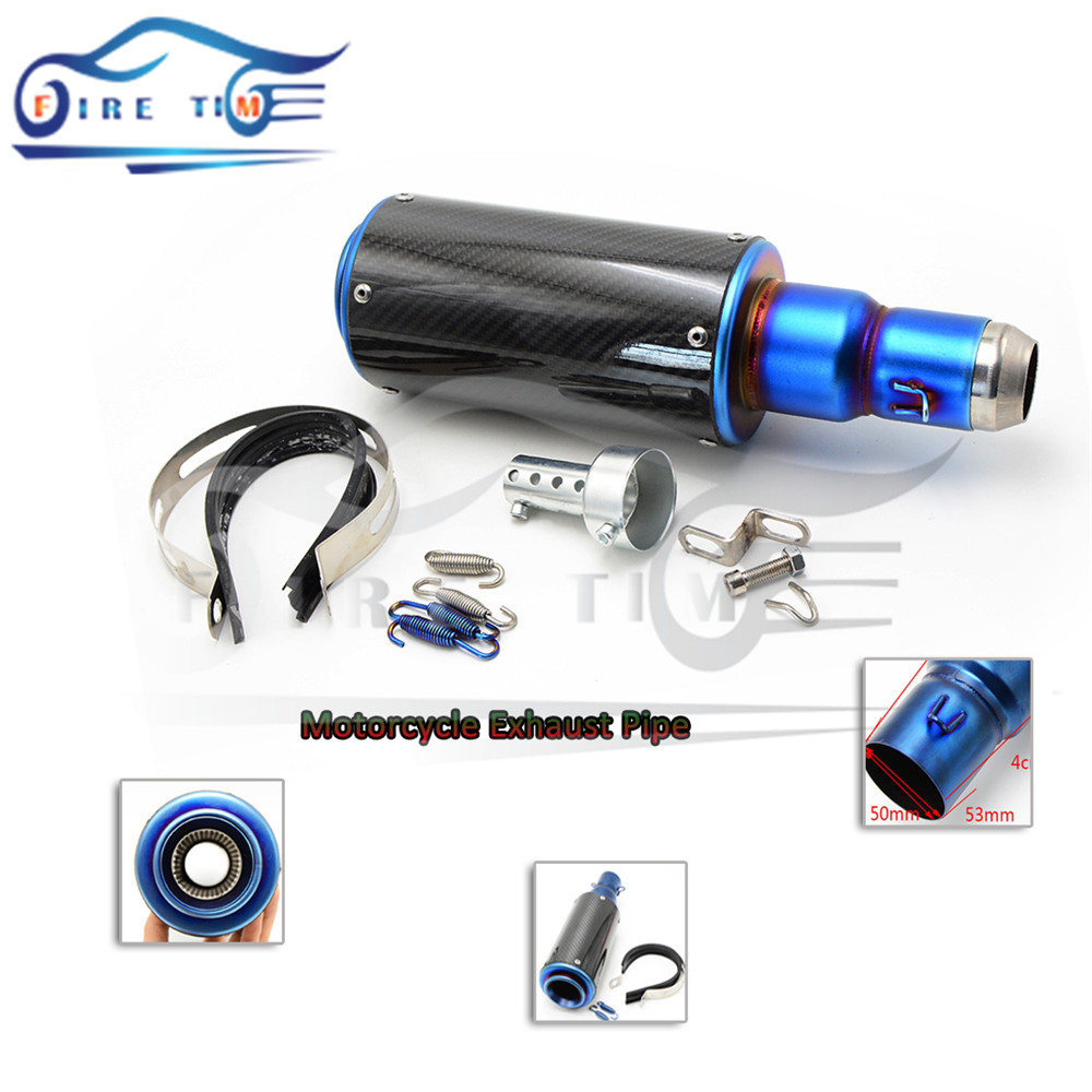 new brand  motorcyle accessories  carbon fiber Motorcycle exhaust  pipe muffler For Kawasaki Z-250 Z800 Z1000