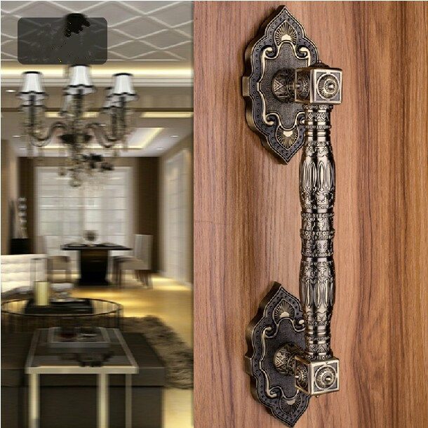 370MM High Quality antique Zinc alloy wood door handles Europen style Big Gate door pulls, KTV Hotel Glass door  handles BG26