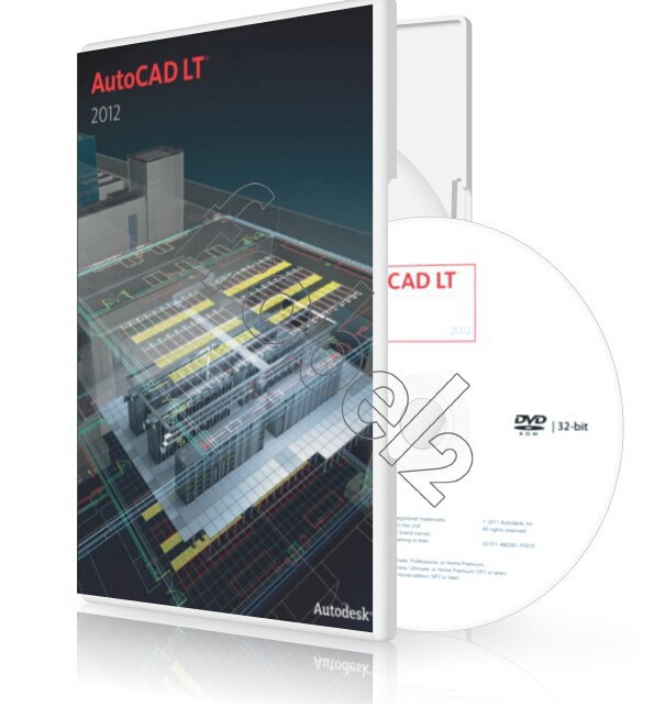 New-Autodesk-AutoCAD-LT-2012-English-Language-32-bit-plastic-box-DVD